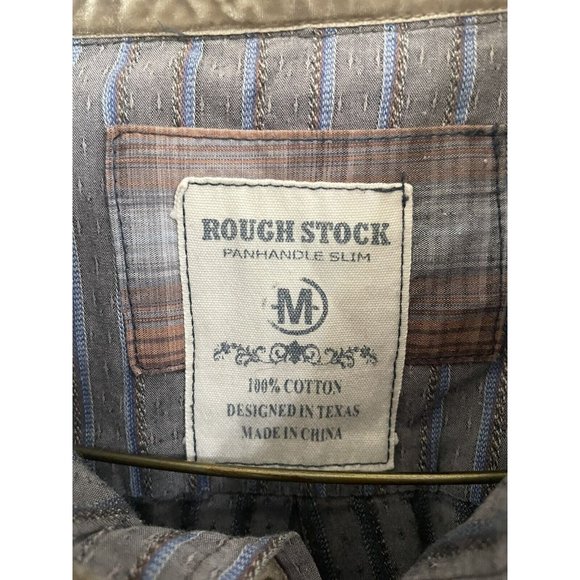 Panhandle Slim Roughstock Mens Button Down Shirt Size Medium 100% Cotton - Picture 2 of 3